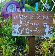 Wooden Welcome To Our Fairy Garden Sign