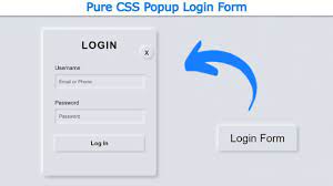 popup login form using only css html