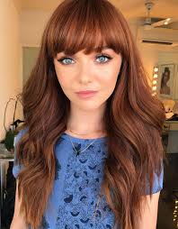With peekaboo hair, this highlighting technique is ideal for women who are professional, yet want to be bold. Pinterest Deborahpraha Long Hair With Bangs Fringe Hair Style Hair Styles Hair Color Red Hair Color