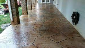 cleaning stained concrete floors with