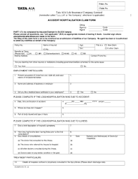 tata aig motor claim form pdf fill