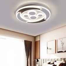 Modern Round Ceiling Lights Acrylic Unique White Ceiling Light Fixtures In Warm White Natural Beautifulhalo Com