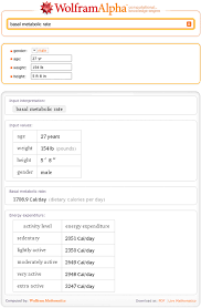 How Many Calories Does My Body Need Wolfram Alpha Blog