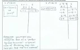 Quadratic Factoring Practice 50