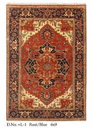 for home rust blue hand knotted persian