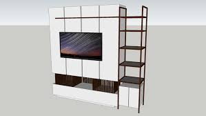 Add a touch style to your living room. White Modern Tv Stand With Shelf 3d Warehouse