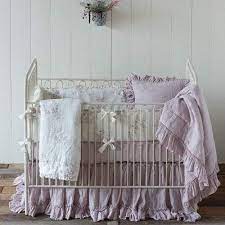 Linen Whisper Crib Skirt Cribs Crib