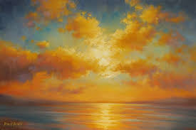 painting dramatic sunsets in oil or