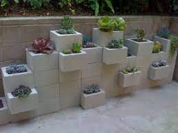 cinder block garden wall