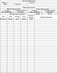 Download Monthly Blood Sugar Log With Charts Excel Template