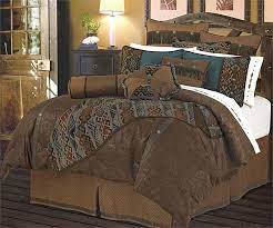 Faux Tooled Leather Chocolate Comforter