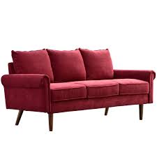 red velvet sofa in the couches sofas