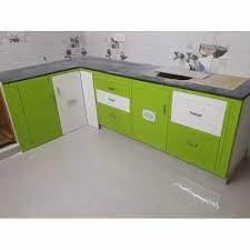 pvc l shape modular kitchen cabinet