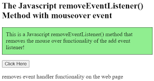 how to remove an event handler using