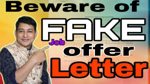 identify fake offer letter for jobs