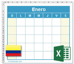 Calendario Excel 2020 Con Dias Feriados Colombia