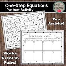 One Step Equations Partner Activity