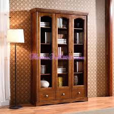 All Solid Wood Bookcase With Glass