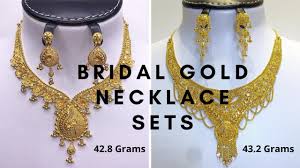 bridal gold necklace set latest