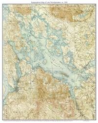 Lake Winnipesaukee 1928 Custom Usgs Old Topo Map New Hampshire