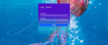 animated login register web