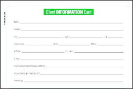 Customer Info Template Client Information Sheet Excel