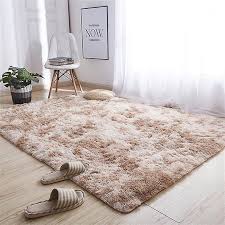 fluffy rugs anti skid gy area rug