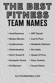 511 best fitness team names to crush