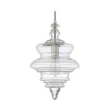 Clear glass mini pendant light. Elemis Tapered Blown Glass Mini Pendant Lighting Connection Lighting Connection