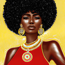ebony black beauty 70s afro style