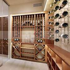 Wood And Metal Wall Wine Rack For
