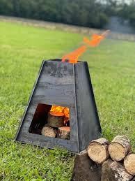 Metal Fire Pit Chiminea Log Camping