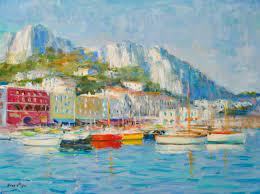 AskArt Listed Nino Pippa Original Oil Painting Capri Marina  Stunning18