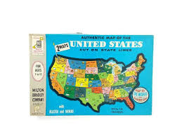 Test your knowledge with abcya's usa geography puzzle map! Vintage Us World Map Jigsaw Puzzle 1962 Milton Bradley Retro Family Game Night Vintage Games Family Game Night Jigsaw Puzzles Milton Bradley