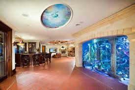Entertainment Room with Aquarium Wall - Mediterranean - Basement - New York  - by Electronics Design Group, Inc. | Houzz gambar png