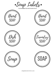 soap labels free printable simple