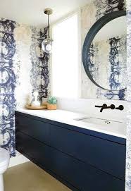 the top 70 bathroom wallpaper ideas