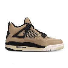 Details About Nike Wmns Air Jordan 4 Retro Iv Aj4 Mushroom Fossil Black Women Shoes Aq9129 200