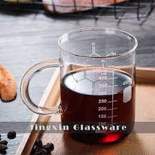 China Clear Glass Coffee Mugs 16 Oz