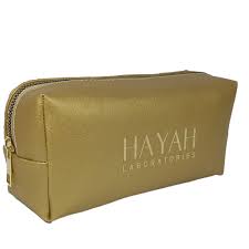 makeup bag gold color hayah