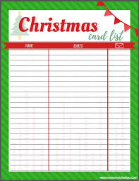 Christmas Card List Organizer Magdalene Project Org
