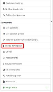 Survey Participants Limesurvey Manual
