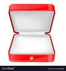 red jewelry box with white velvet