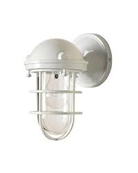 Beacon White Steel Cage Wall Sconce