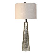 Silver Mercury Glass Cone Table Lamp