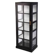 The best way to use a curio cabinet. Osmisla Tall Curio Cabinet Black White Aiden Lane Target
