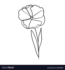 simple flower vector image