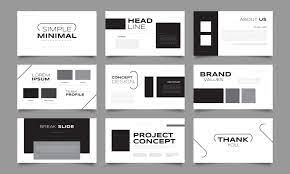 white presentation design templates