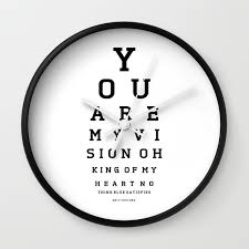 You Are My Vision Eye Chart Wall Clock