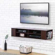 fitueyes floating tv shelf wall mounted